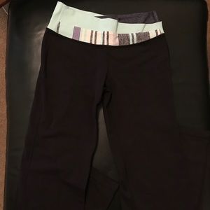 Lululemon Aqua waistband yoga bootcut pants
